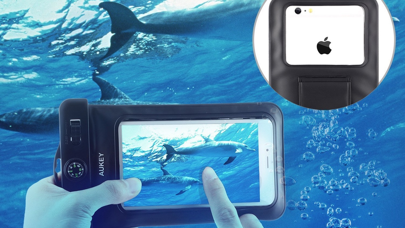 Aukey Waterproof Case With Armband and Lanyard, $5 with code AUKCASE8